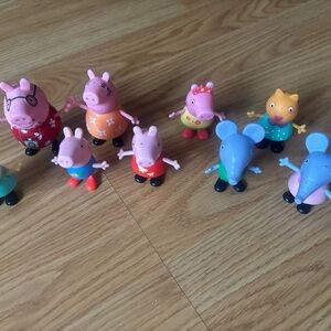 Peppa Pig Family and Friends Figurine Collection - Pink, Blue, Orange